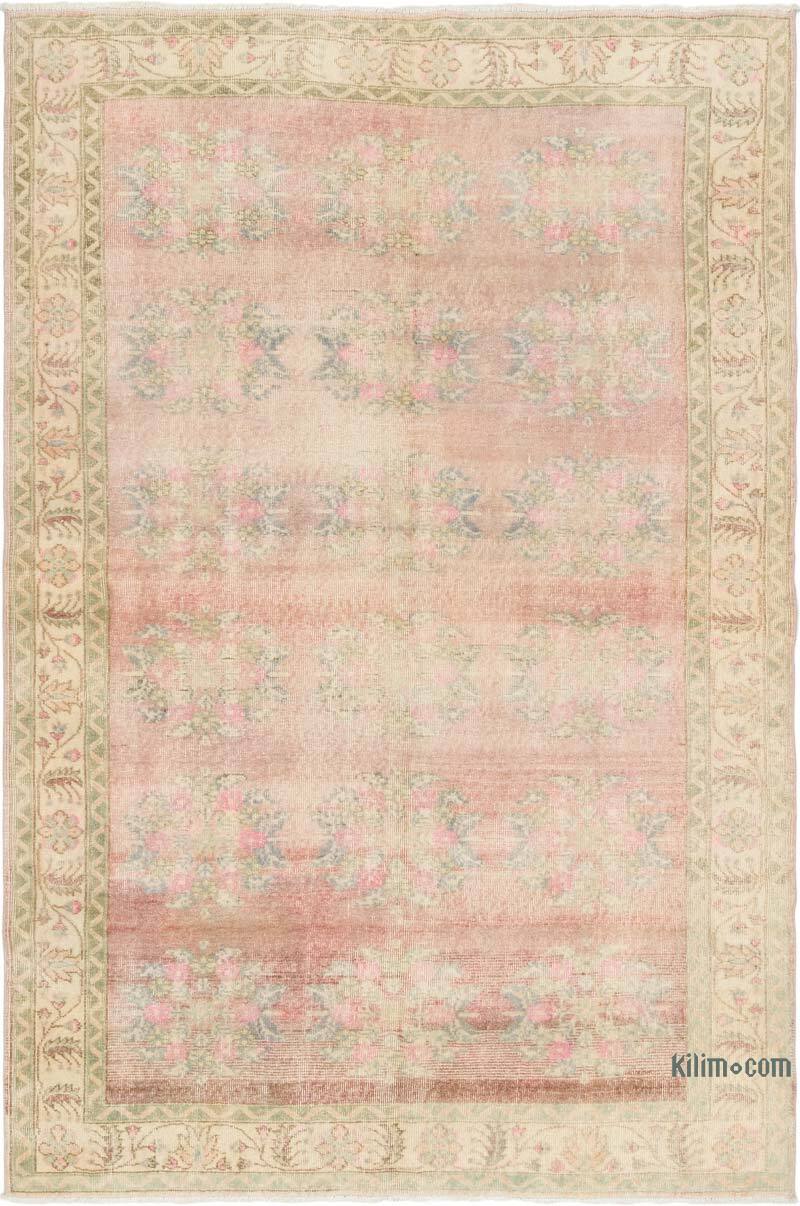 Vintage Turkish Hand-Knotted Rug - 5' 11" x 9'  (71" x 108") - K0080995