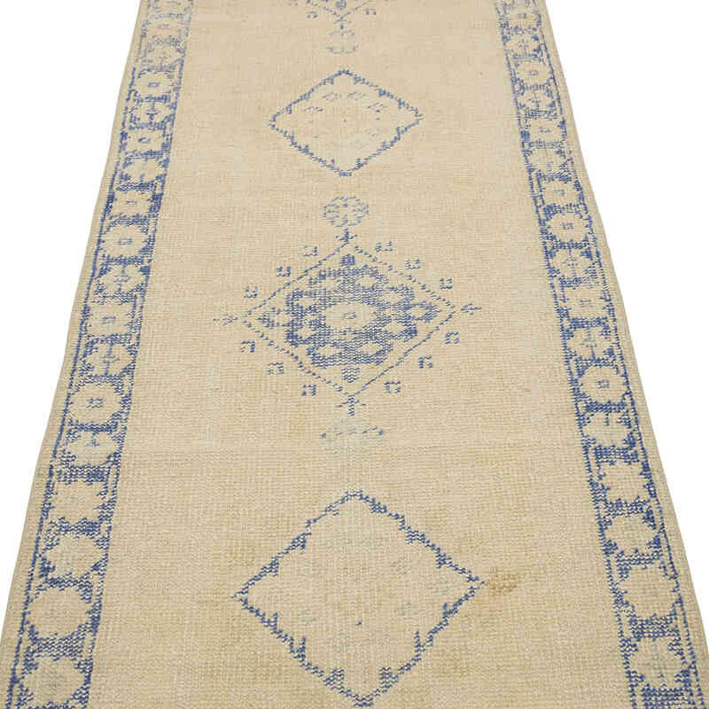 Pasillo Vintage Turco Anudado a Mano - 77 cm x 330 cm - K0081012