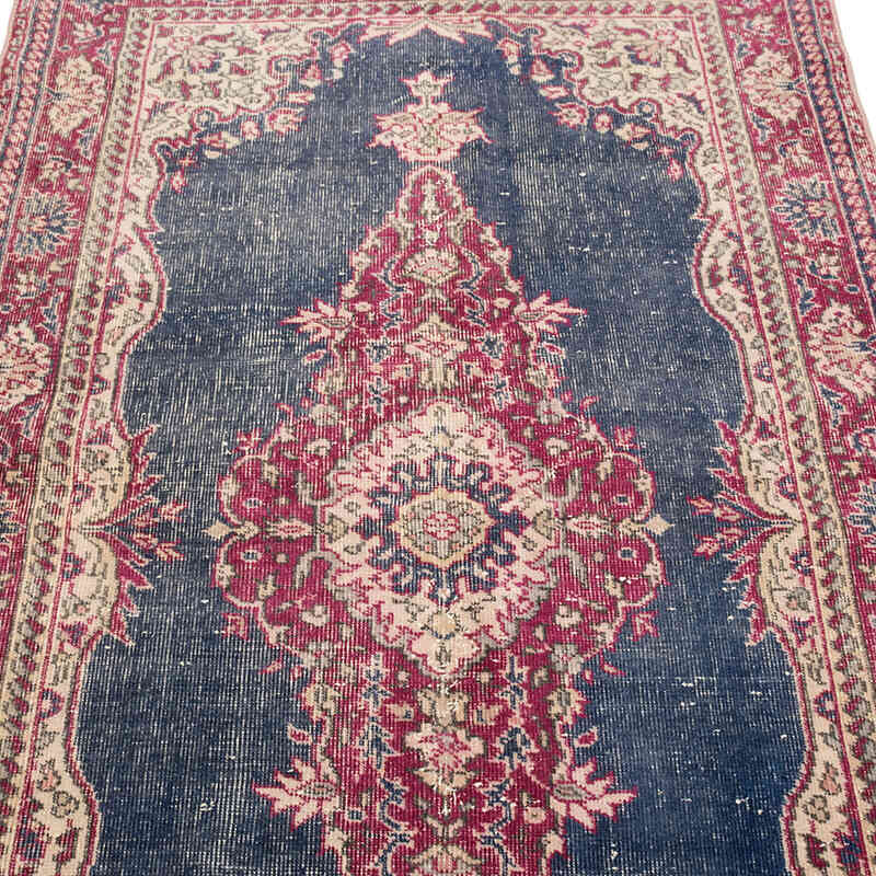 Alfombra Vintage Turca Anudada a Mano - 113 cm x 190 cm - K0081013