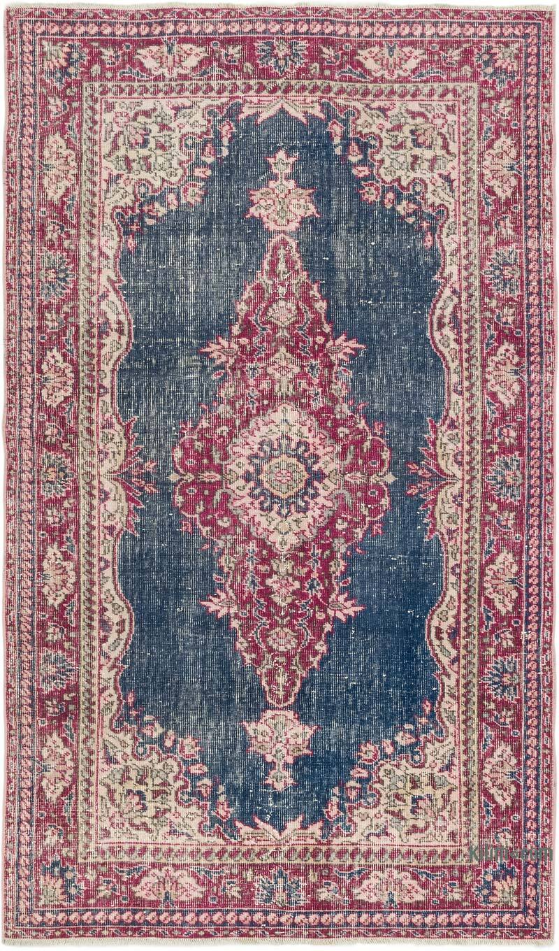 Alfombra Vintage Turca Anudada a Mano - 113 cm x 190 cm - K0081013