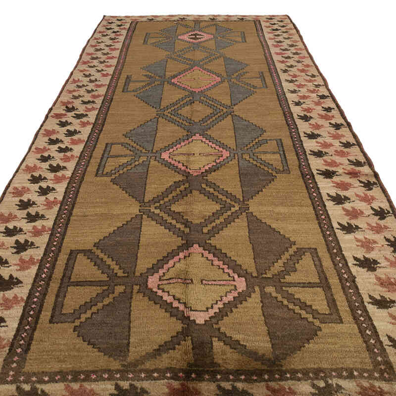 Pasillo Vintage Turco Anudado a Mano - 144 cm x 356 cm - K0081015