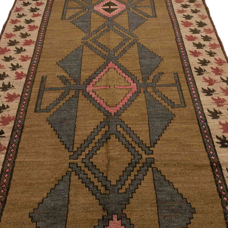 Pasillo Vintage Turco Anudado a Mano - 144 cm x 356 cm - K0081015