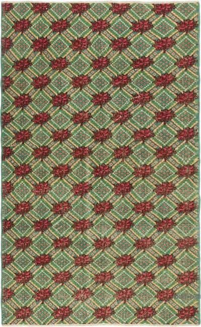 Alfombra Vintage Turca Anudada a Mano - 121 cm x 198 cm