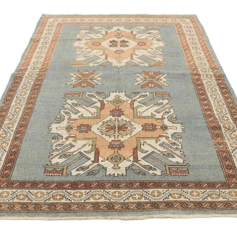 Alfombra Vintage Turca Anudada a Mano - 130 cm x 198 cm - K0081034
