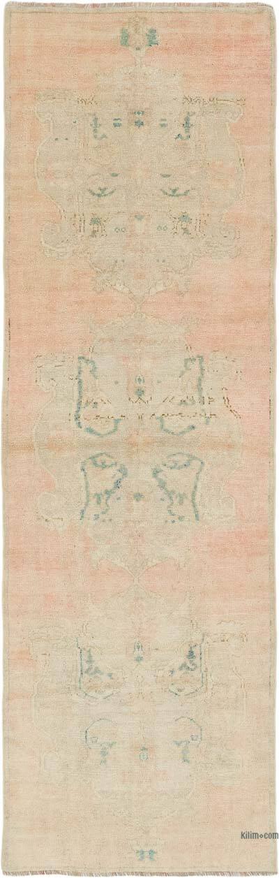 Vintage Turkish Hand-Knotted Runner - 3' 2" x 9' 11" (38" x 119")