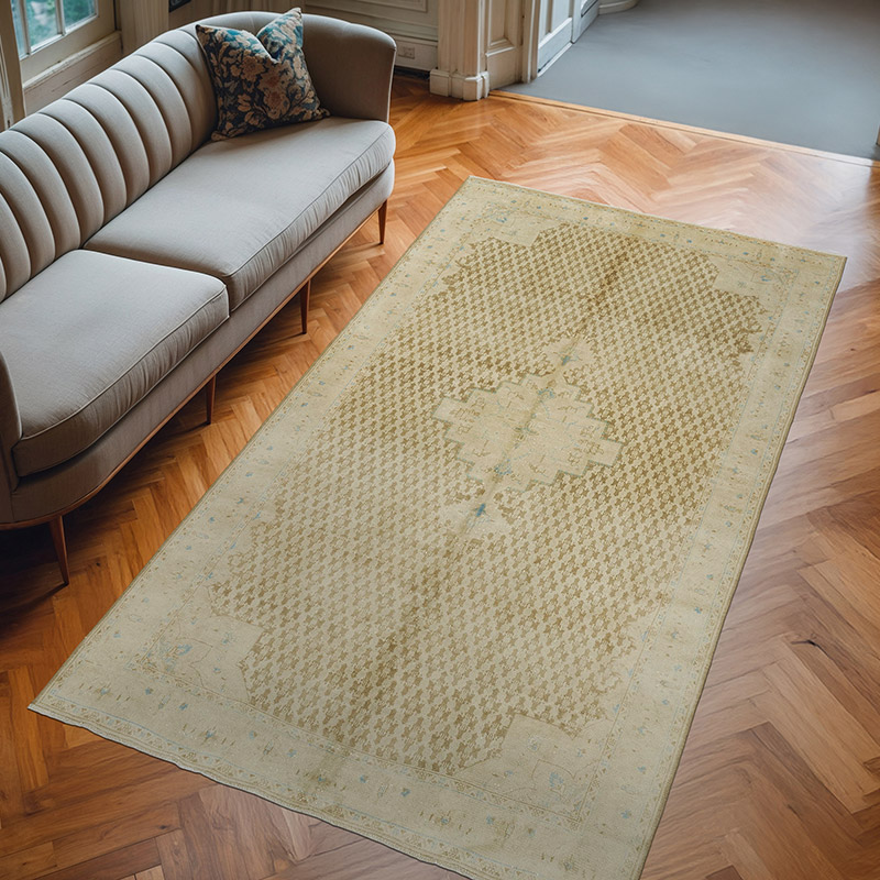 El Dokuma Vintage Halı - 150 cm x 274 cm - K0081047