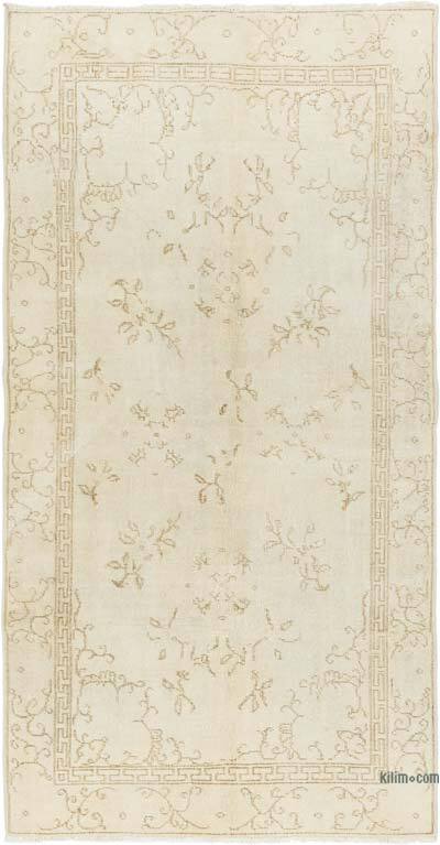 Vintage Turkish Hand-Knotted Rug - 3' 8" x 7' 1" (44" x 85")
