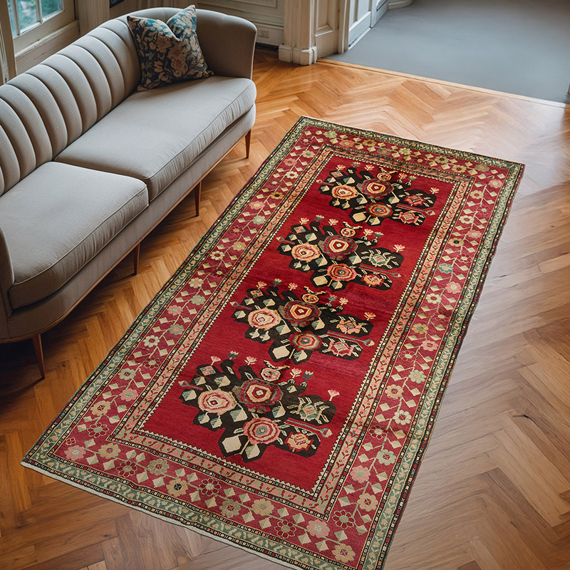 El Dokuma Vintage Halı - 144 cm x 282 cm - K0081054