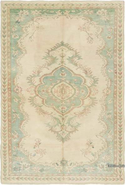 Vintage Turkish Hand-Knotted Rug - 6' 4" x 9' 3" (76" x 111")