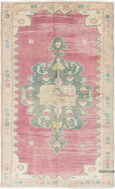 Vintage Turkish Hand-Knotted Rug - 5' 3" x 8' 6" (63" x 102")