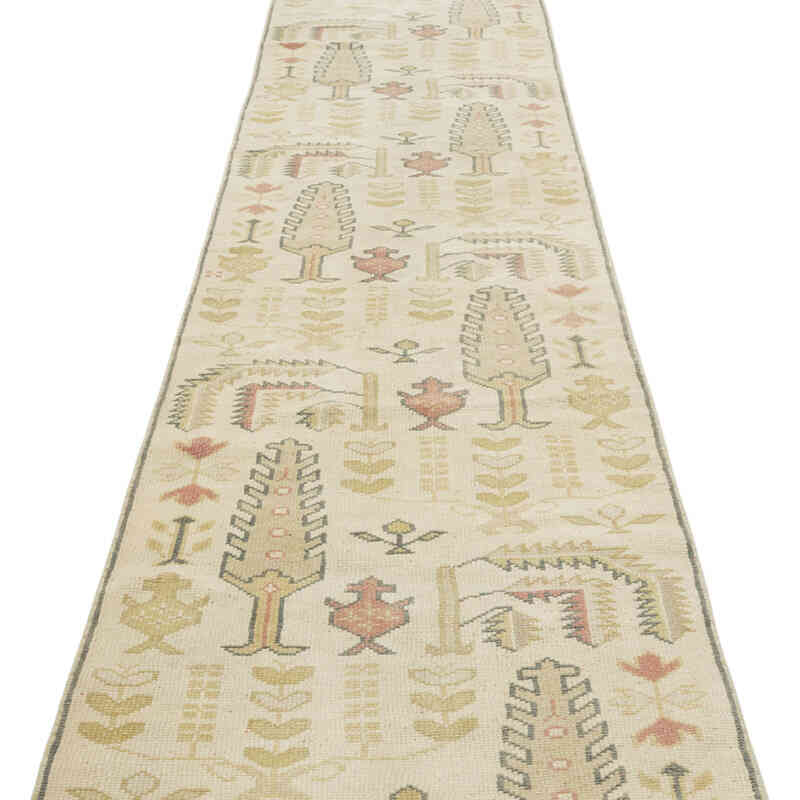Vintage Turkish Hand-Knotted Runner - 2' 6" x 15' 1" (30" x 181") - K0081060