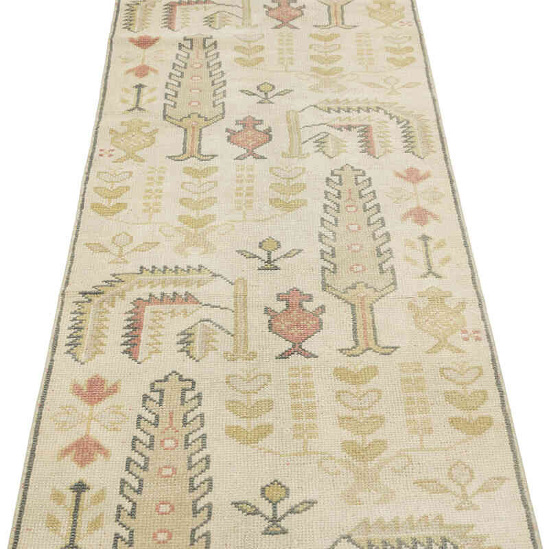 Vintage Turkish Hand-Knotted Runner - 2' 6" x 15' 1" (30" x 181") - K0081060