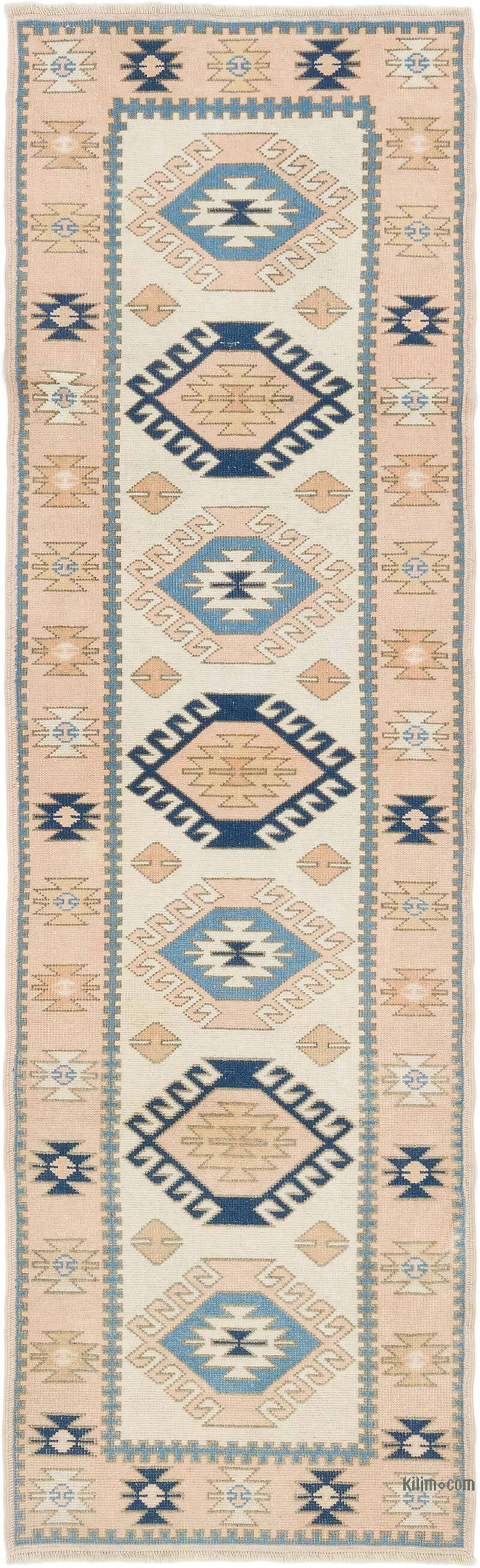 Vintage Turkish Hand-Knotted Runner - 2' 7" x 8' 7" (31" x 103") - K0081068