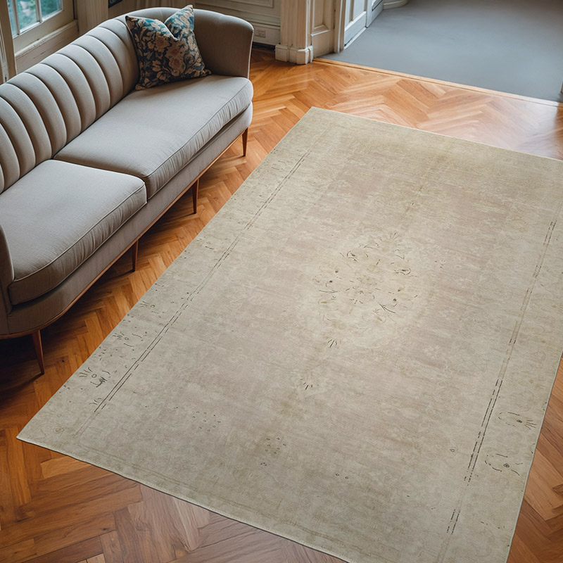 Vintage Turkish Hand-Knotted Rug - 6' 1" x 8' 10" (73" x 106") - K0081072