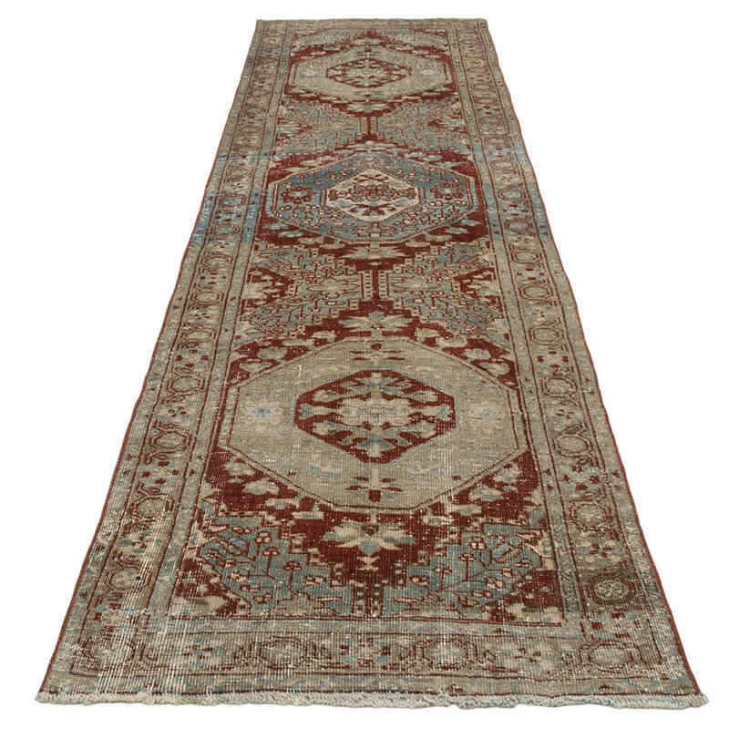 Vintage Turkish Hand-Knotted Runner - 2' 11" x 10' 7" (35" x 127") - K0081074