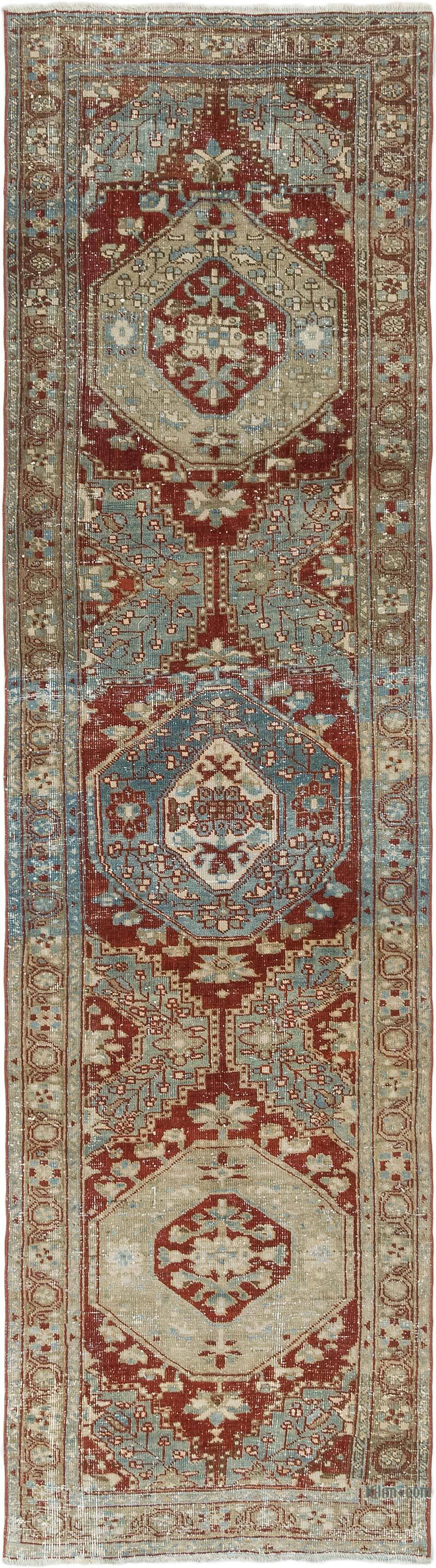 Vintage Turkish Hand-Knotted Runner - 2' 11" x 10' 7" (35" x 127") - K0081074