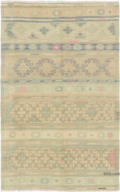 Vintage Manisa Kilim Rug - 4' 9" x 7' 7" (57" x 91")