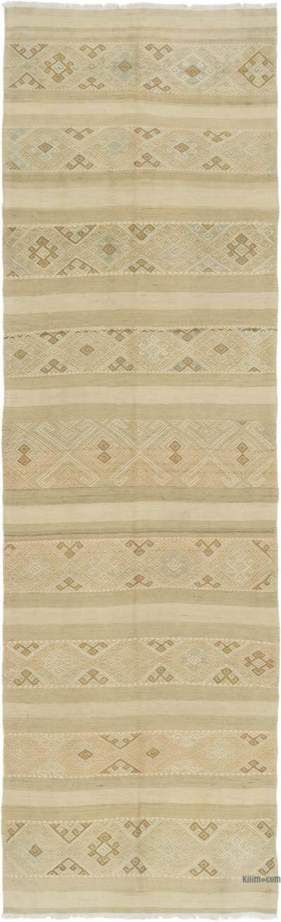 Vintage Malatya Kilim Yolluk - 110 cm x 360 cm