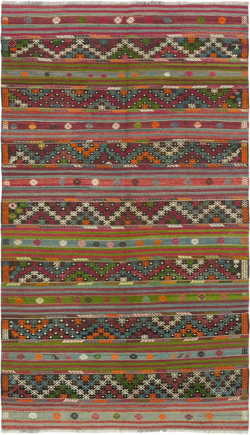 Vintage Manisa Kilim Rug - 5' 3" x 9' 2" (63" x 110") - K0081113
