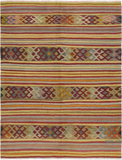 Vintage Manisa Kilim Rug - 5' 6" x 7' 3" (66" x 87")