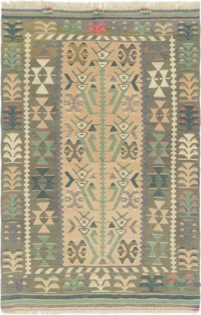 Vintage Oushak Kilim Rug - 3' 6" x 5' 3" (42" x 63")