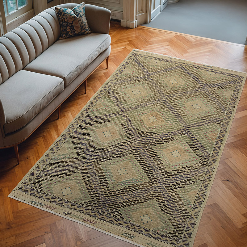 Vintage Anatolian Jijim Rug - 6'  x 10'  (72" x 120") - K0081133