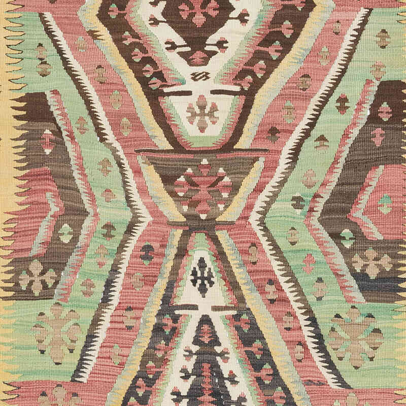 Alfombra Vintage Turca Anudada a Mano - 114 cm x 215 cm - K0081135