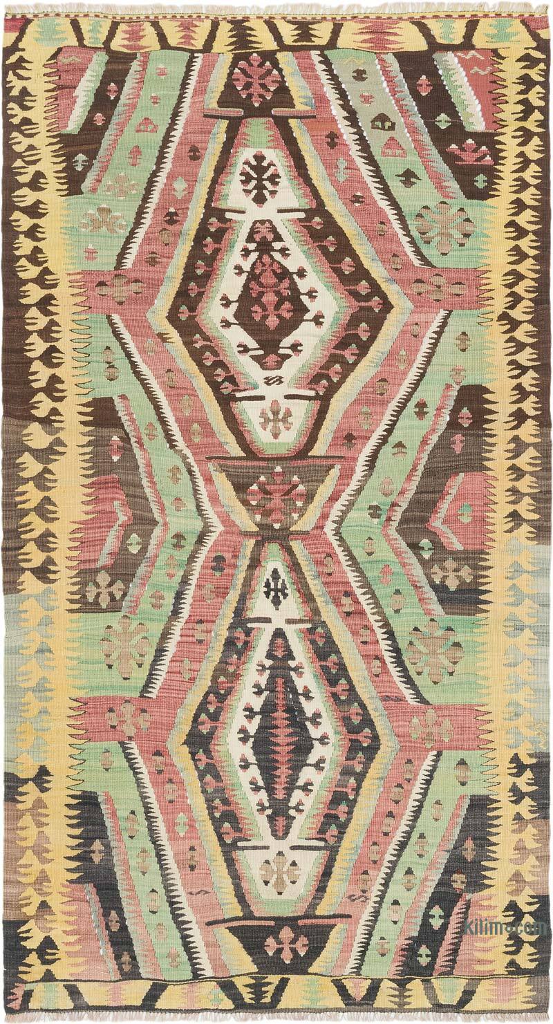 Alfombra Vintage Turca Anudada a Mano - 114 cm x 215 cm - K0081135