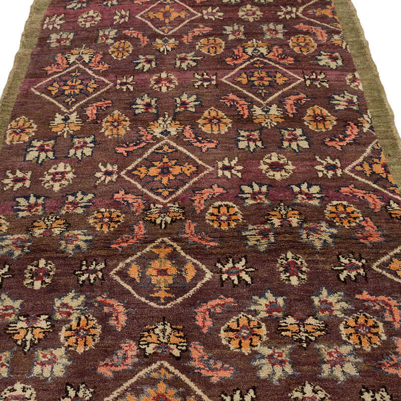 Pasillo Vintage Turco Anudado a Mano - 133 cm x 323 cm - K0081136