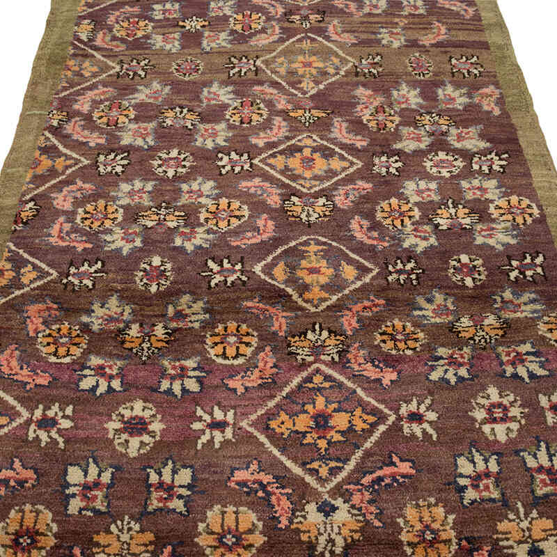 Pasillo Vintage Turco Anudado a Mano - 133 cm x 323 cm - K0081136