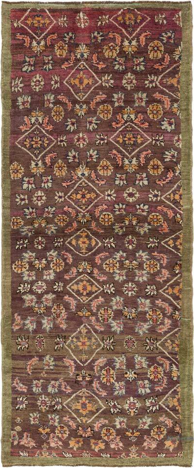 Vintage Turkish Hand-Knotted Runner - 4' 4" x 10' 7" (52" x 127")
