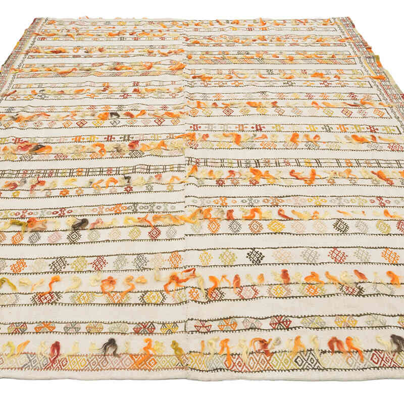 Vintage Anatolian Jijim Rug - 5' 8" x 8' 4" (68" x 100") - K0081142