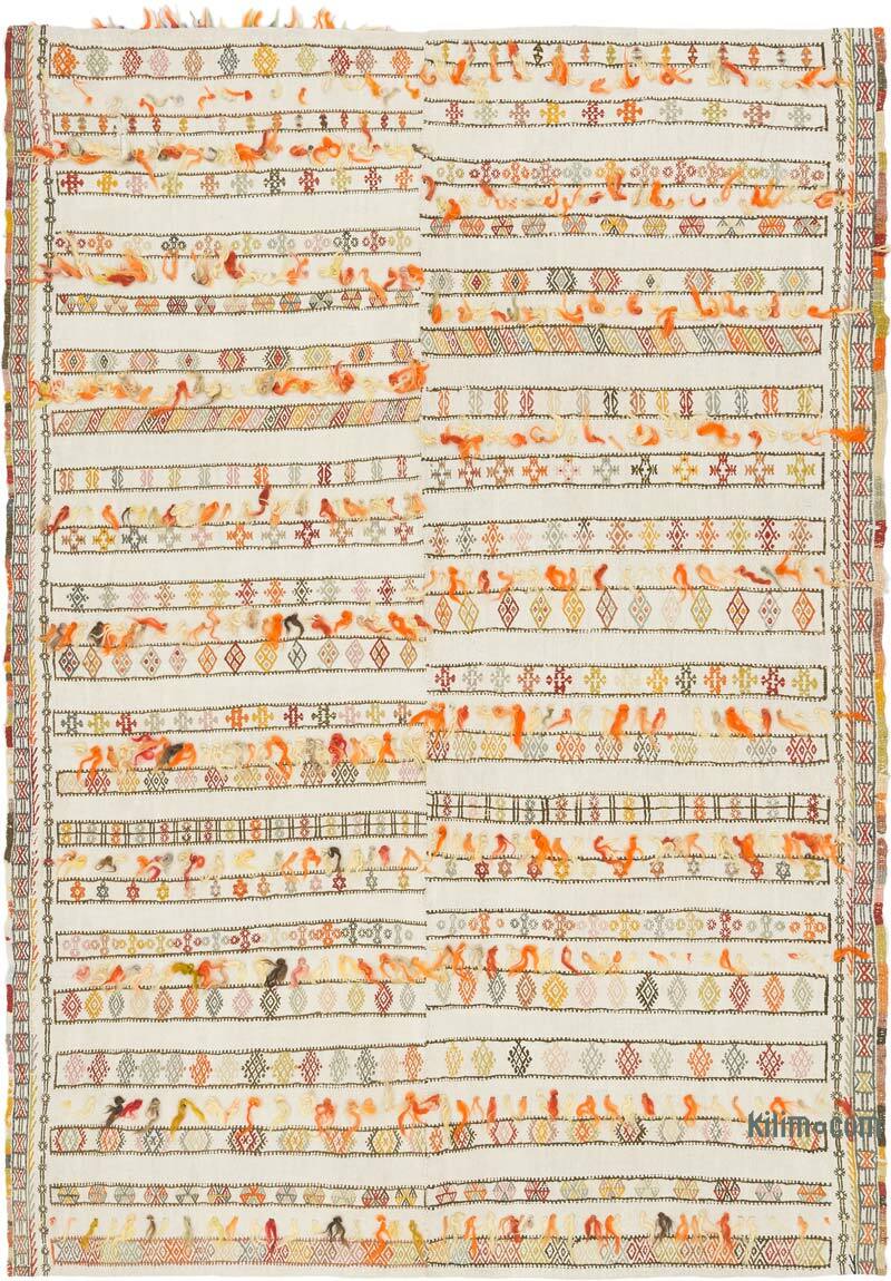 Vintage Anatolian Jijim Rug - 5' 8" x 8' 4" (68" x 100") - K0081142