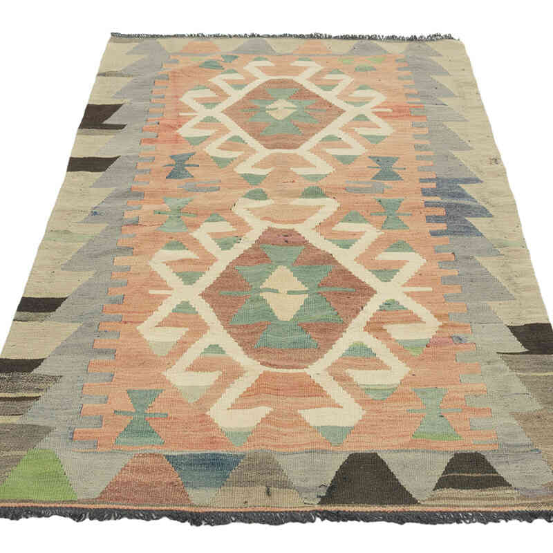Vintage Oushak Kilim Rug - 2' 9" x 4' 11" (33" x 59") - K0081145