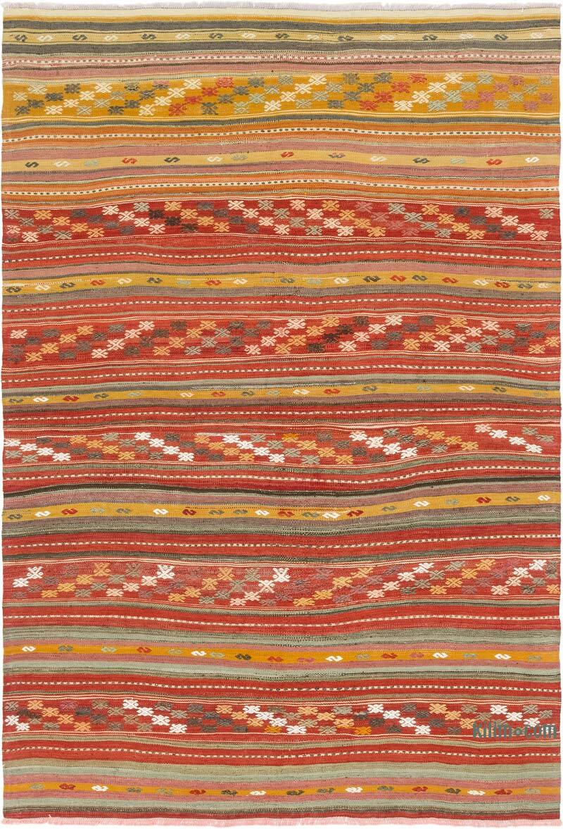 Vintage Manisa Kilim Rug - 4' 7" x 6' 9" (55" x 81") - K0081157