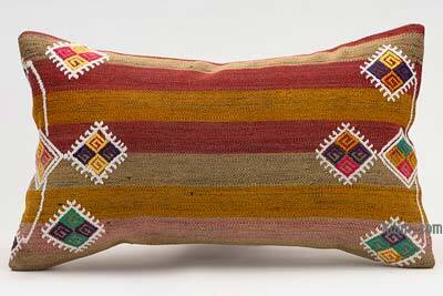 Kilim Pillow Cover - 1' 8" x 1'  (20" x 12")