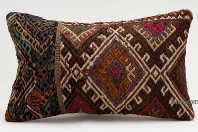 Kilim Pillow Cover - 1' 8" x 1'  (20" x 12")