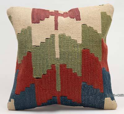 Kilim Pillow Cover - 1' 4" x 1' 4" (16" x 16")