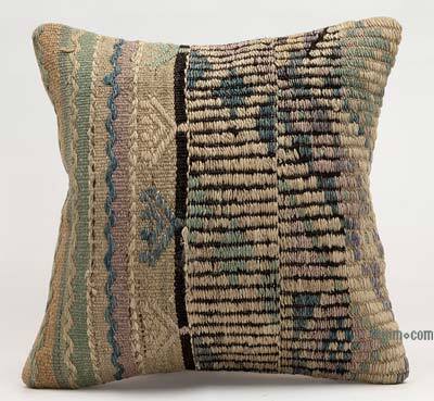 Kilim Pillow Cover - 1' 4" x 1' 4" (16" x 16")