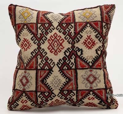 Kilim Pillow Cover - 1' 4" x 1' 4" (16" x 16")