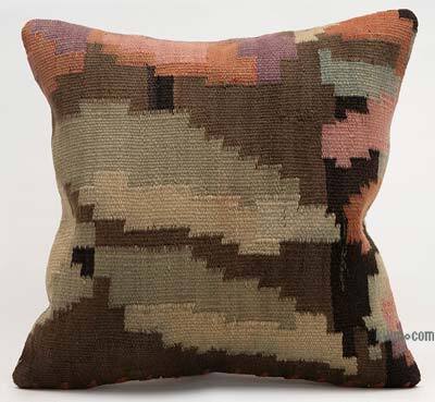 Kilim Pillow Cover - 1' 4" x 1' 4" (16" x 16")
