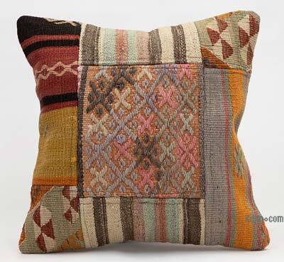 Kilim Pillow Cover - 1' 4" x 1' 4" (16" x 16")