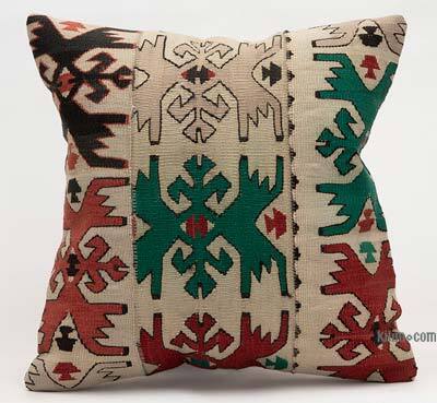 Kilim Pillow Cover - 1' 4" x 1' 4" (16" x 16")