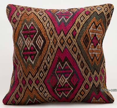Kilim Pillow Cover - 1' 8" x 1' 8" (20" x 20")