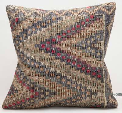 Kilim Pillow Cover - 1' 8" x 1' 8" (20" x 20")
