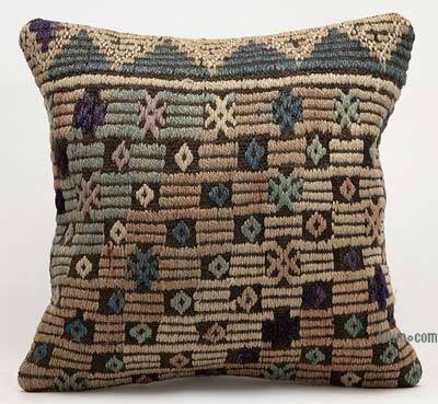 Kilim Pillow Cover - 1' 8" x 1' 8" (20" x 20")