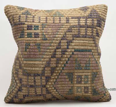 Kilim Pillow Cover - 1' 8" x 1' 8" (20" x 20")