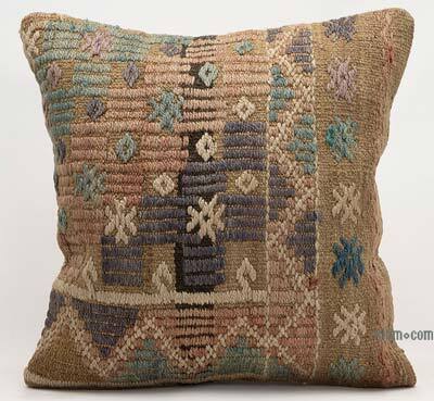Kilim Pillow Cover - 1' 8" x 1' 8" (20" x 20")
