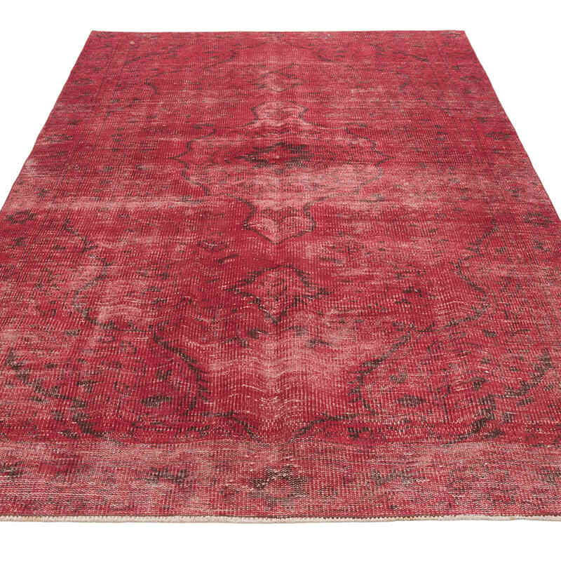 Over-dyed Vintage Hand-Knotted Turkish Rug - 5' 3" x 9' 6" (63" x 114") - K0081831