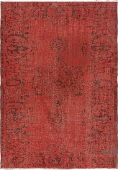 Over-dyed Vintage Hand-Knotted Turkish Rug - 5' 3" x 7' 5" (63" x 89")